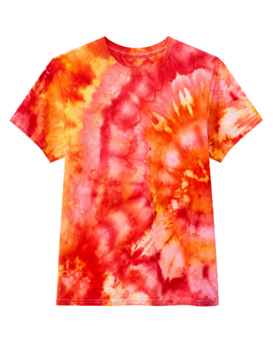 Fire fan classic tie dye tee